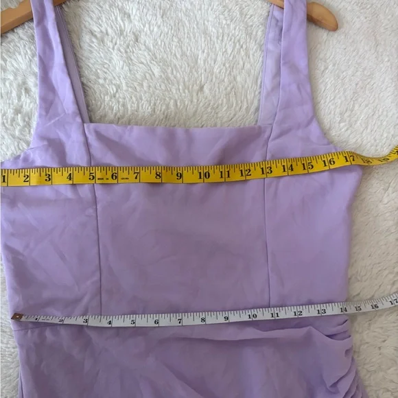 Lulus Glamorous Disposition Lavender Ruched Maxi Dress Size Large Bridesmaid - Picture 5 of 9